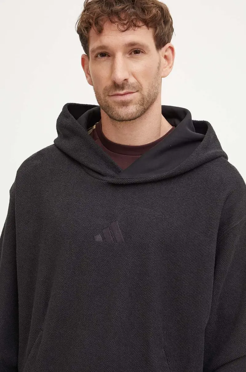 felpa uomo colore nero con cappuccio IV5212 miniatura 4