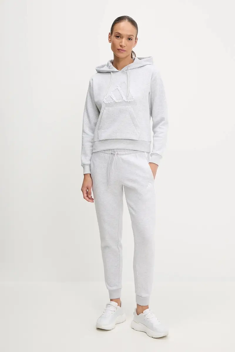 felpa W CO RUFF HD donna colore grigio con cappuccio JX1326 miniatura 2