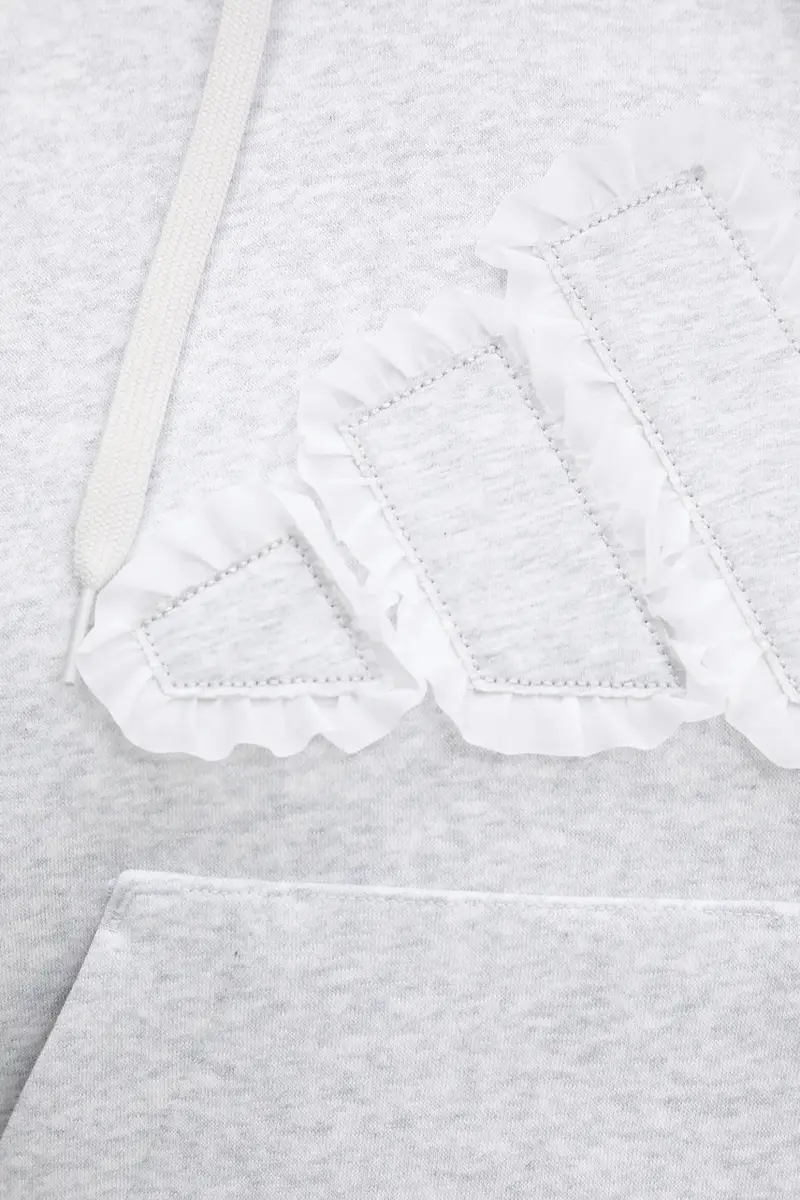 felpa W CO RUFF HD donna colore grigio con cappuccio JX1326 miniatura 5