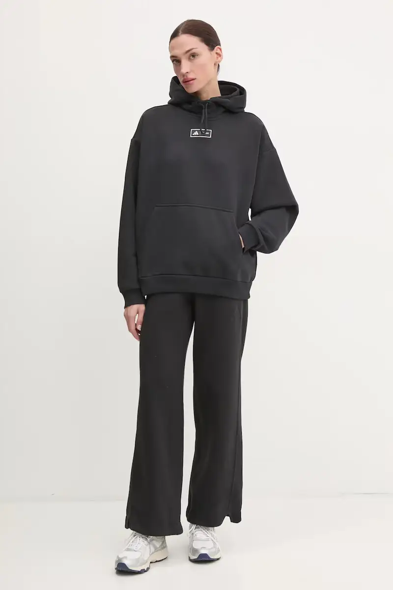 felpa x Moon Boot donna colore nero con cappuccio IY8044 miniatura 2