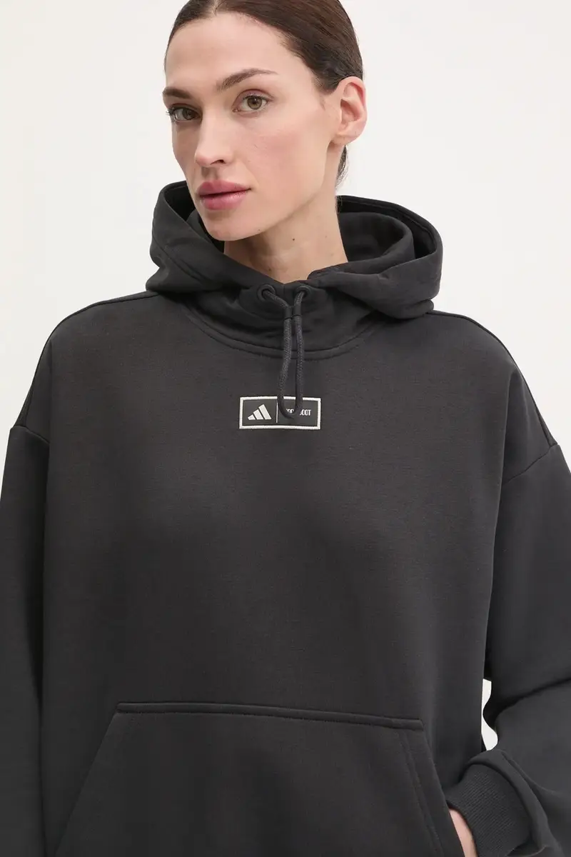 felpa x Moon Boot donna colore nero con cappuccio IY8044 miniatura 4