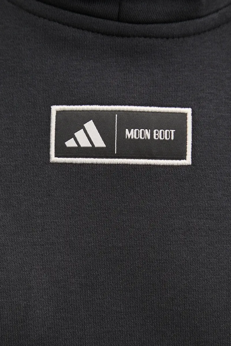 felpa x Moon Boot donna colore nero con cappuccio IY8044 miniatura 5