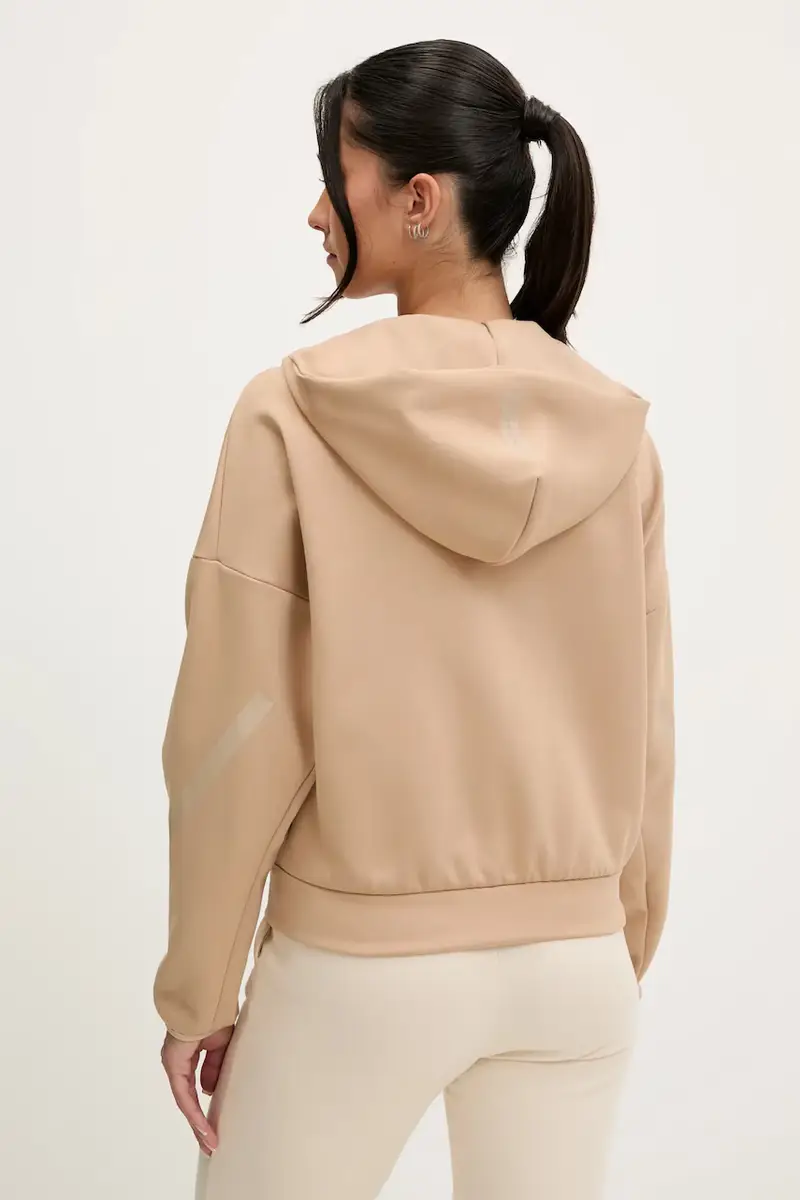 felpa x Z.N.E donna colore beige con cappuccio JY5970 miniatura 3