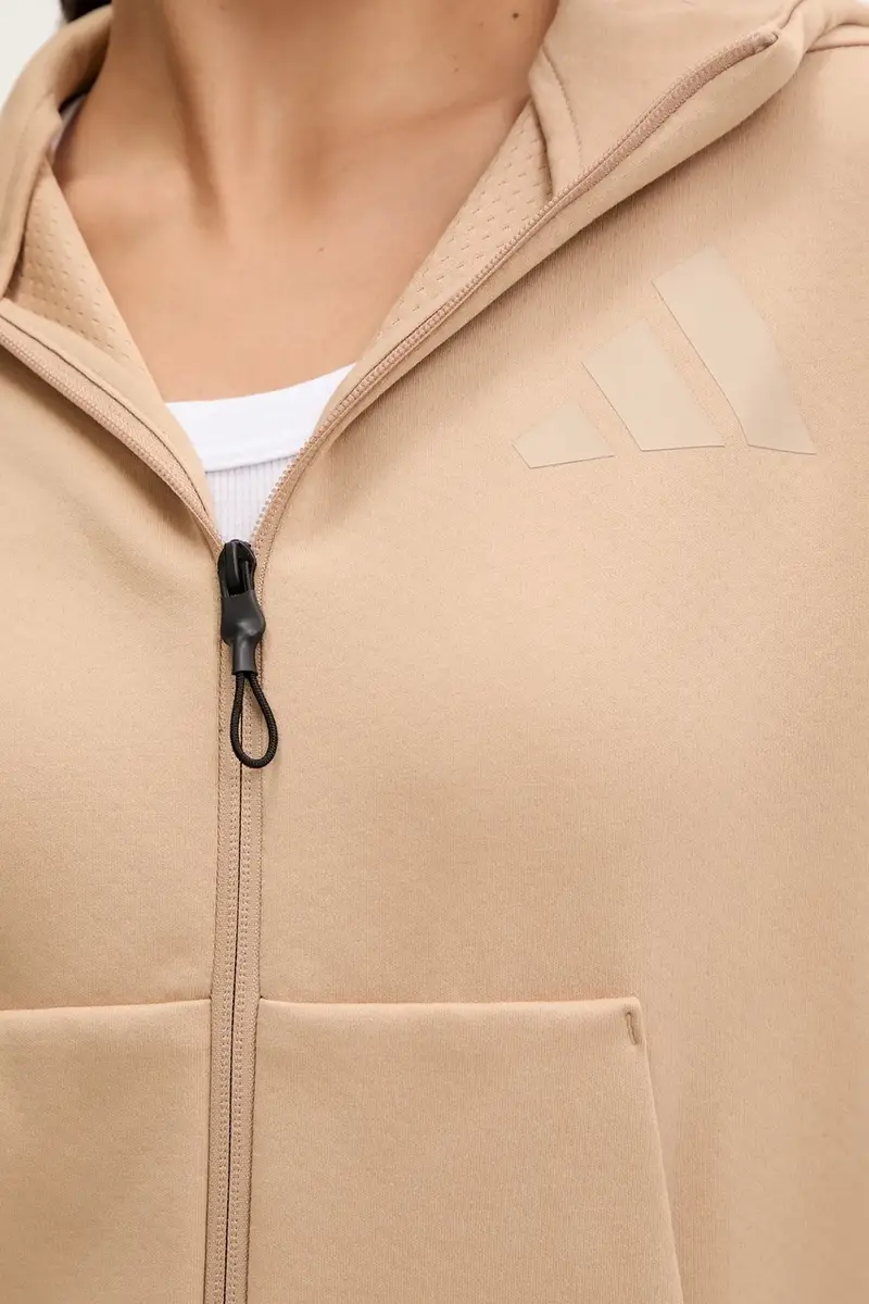 felpa x Z.N.E donna colore beige con cappuccio JY5970 miniatura 5