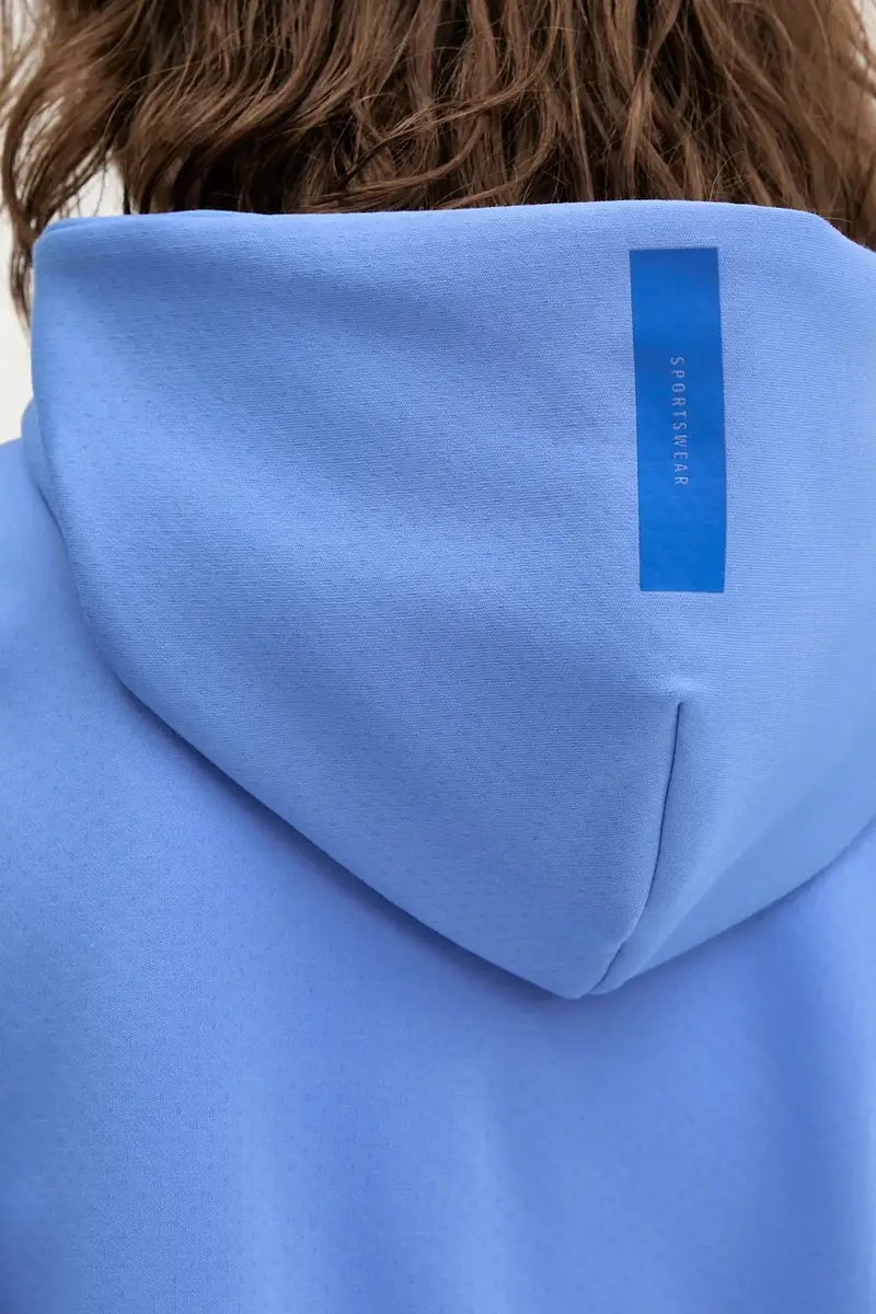 felpa x Z.N.E donna colore blu con cappuccio JW5319 miniatura 5