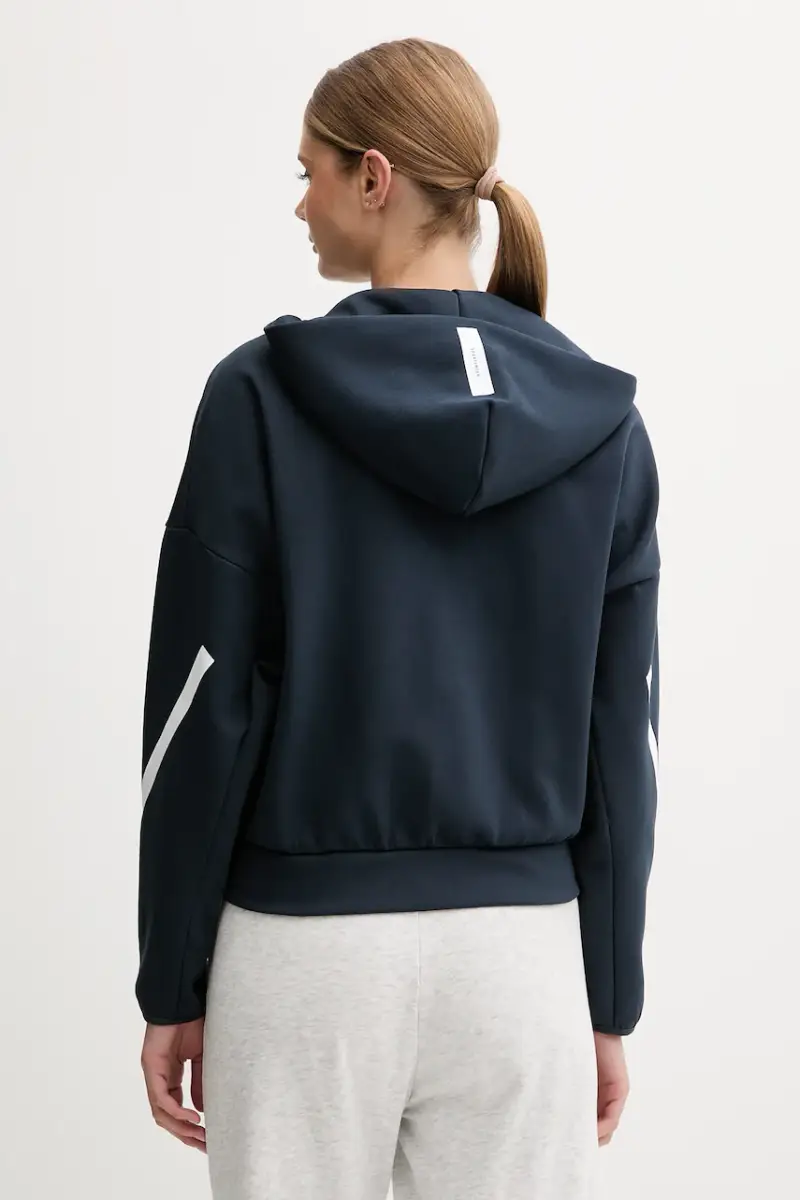 felpa x Z.N.E donna colore blu navy con cappuccio JW5320 miniatura 3