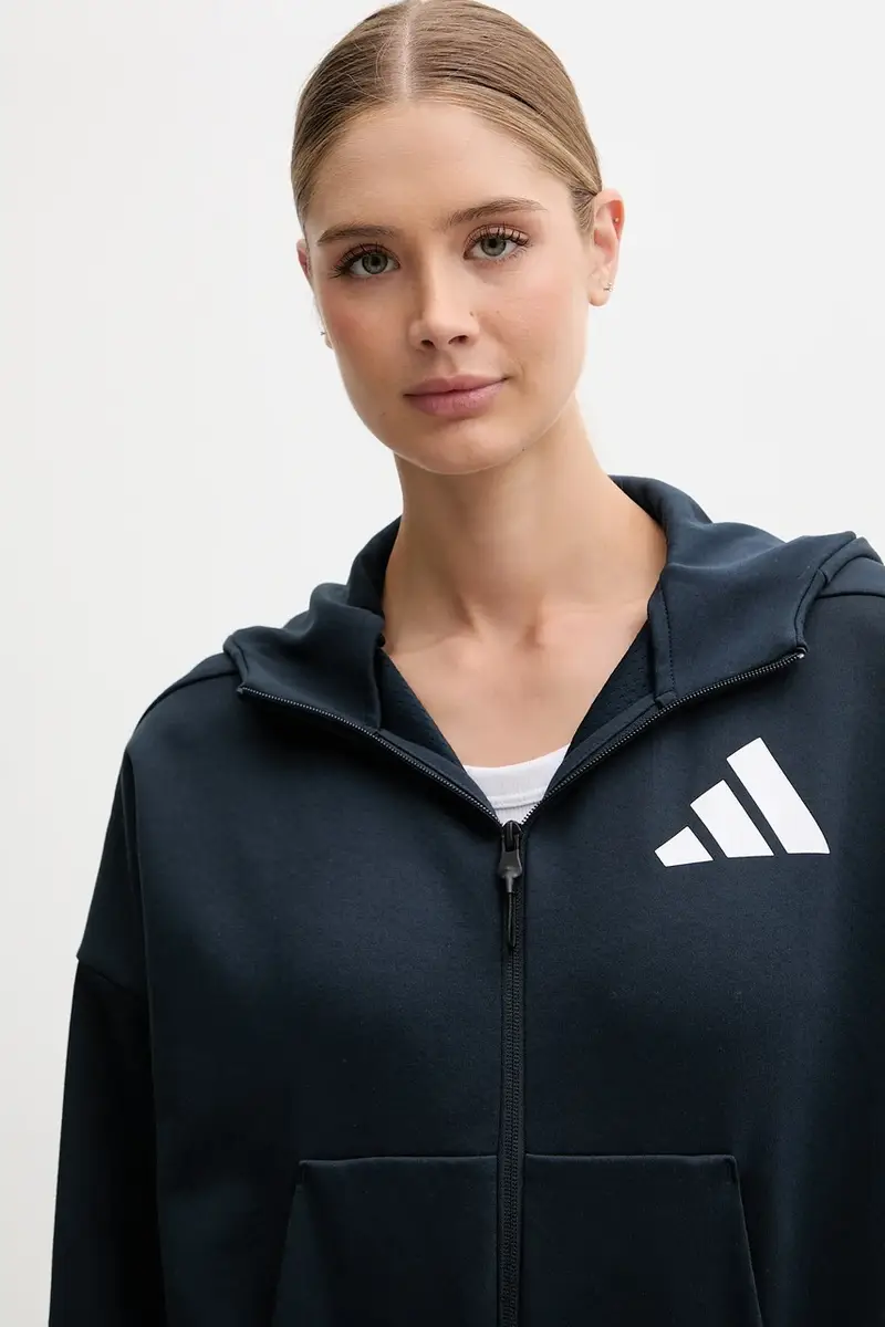 felpa x Z.N.E donna colore blu navy con cappuccio JW5320 miniatura 4