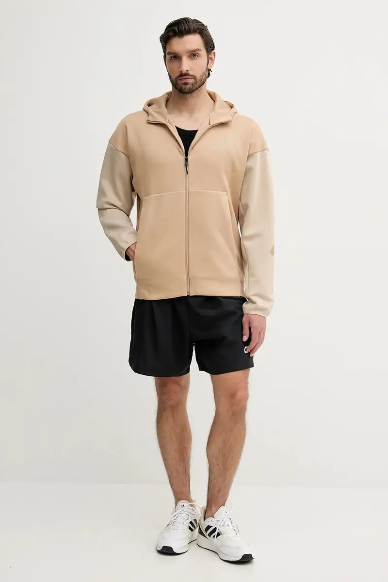 felpa x Z.N.E uomo colore beige con cappuccio JY4833 miniatura 2