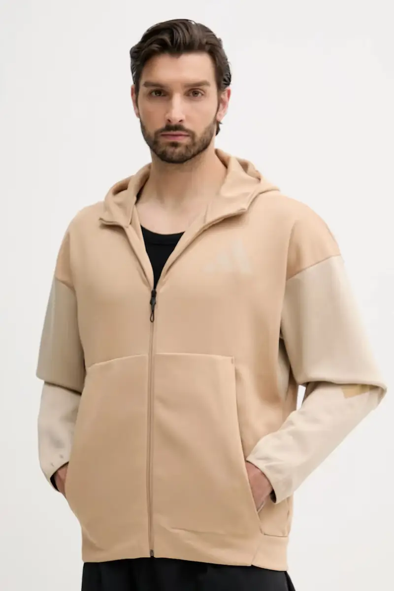 felpa x Z.N.E uomo colore beige con cappuccio JY4833