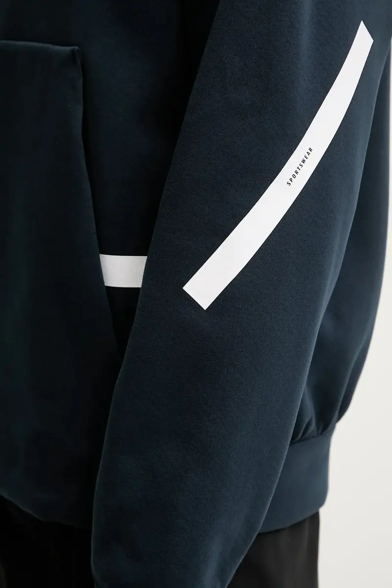 felpa x Z.N.E uomo colore blu navy con cappuccio JW4729 miniatura 4