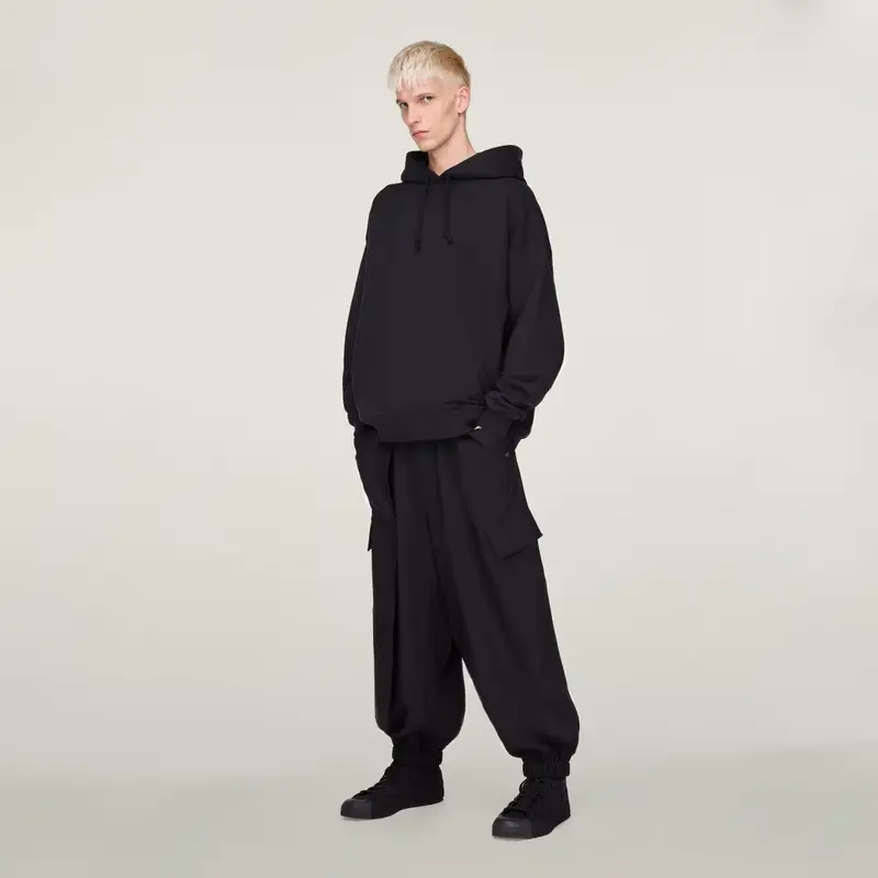 Felpa Y-3 con cappuccio grafica Black miniatura 4