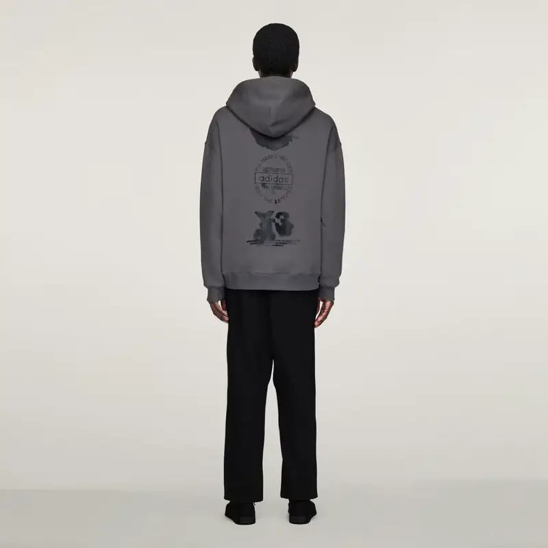 Felpa Y-3 con cappuccio grafica Granite miniatura 3