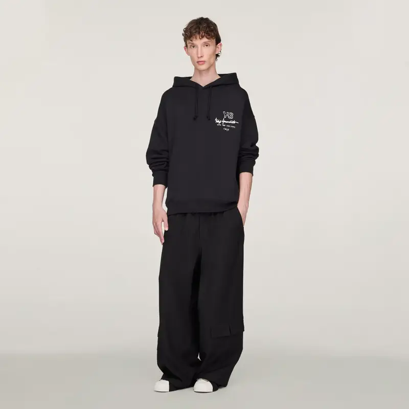 Felpa Y-3 Graphic FT con cappuccio Black miniatura 4