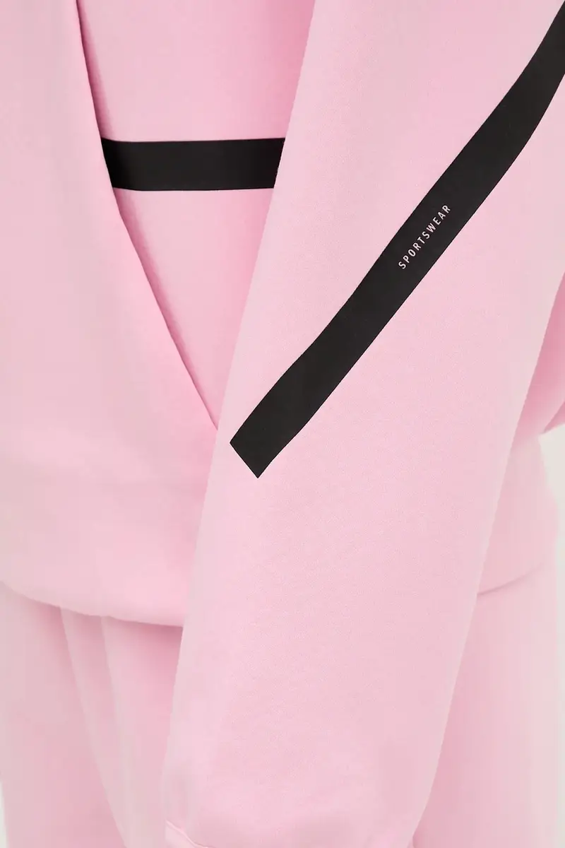 felpa Z.N.E. donna colore rosa con cappuccio JD5992 miniatura 5