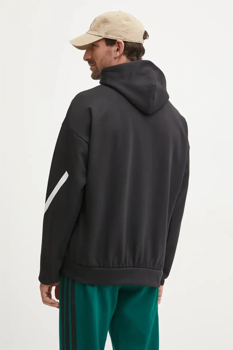 felpa Z.N.E. uomo colore nero con cappuccio JP0371 miniatura 3