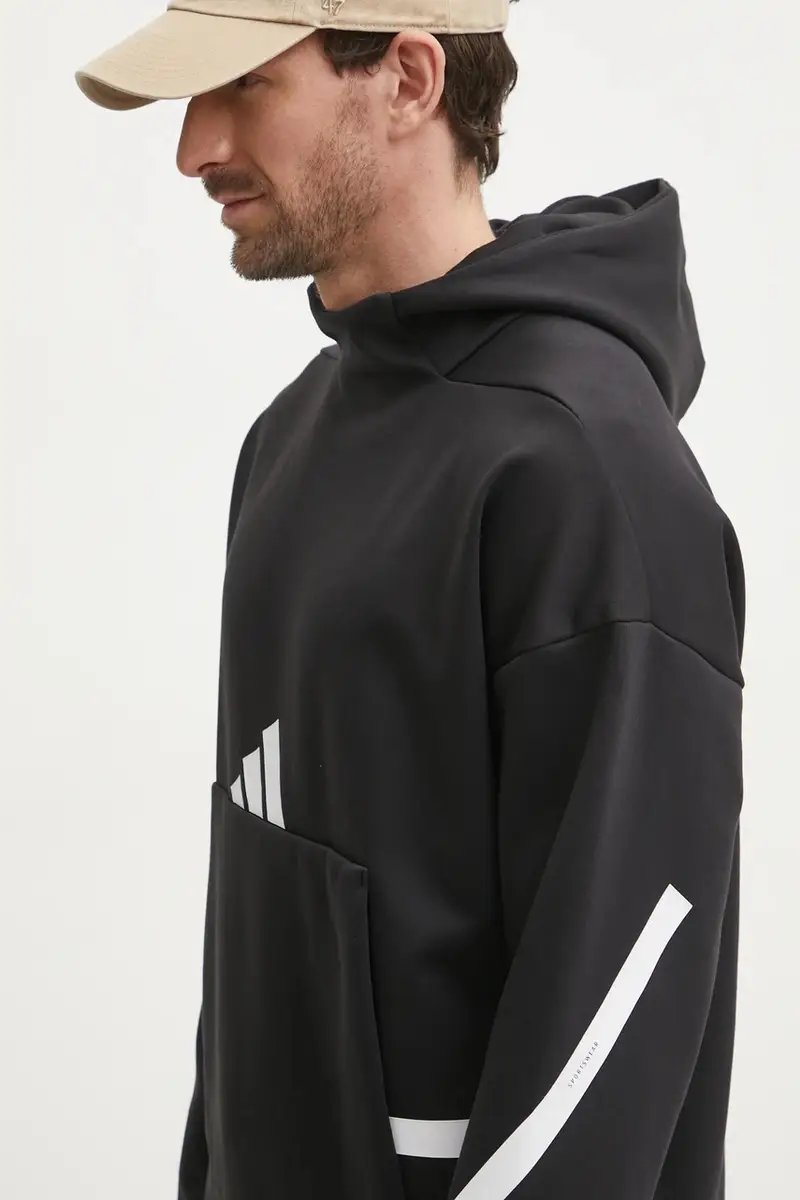 felpa Z.N.E. uomo colore nero con cappuccio JP0371 miniatura 4