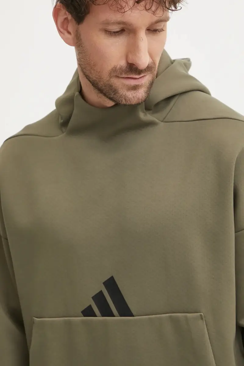 felpa Z.N.E. uomo colore verde con cappuccio JD5321 miniatura 4