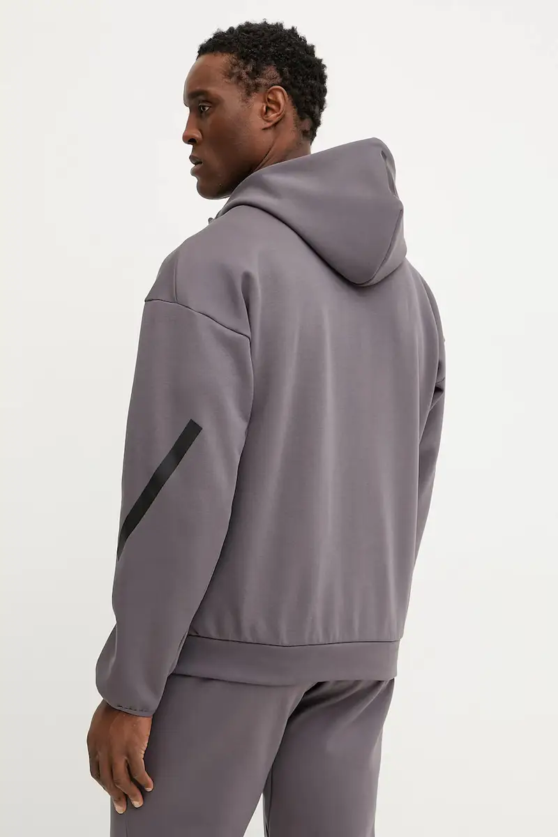 felpa Z.N.E. uomo colore violetto con cappuccio JD2911 miniatura 3