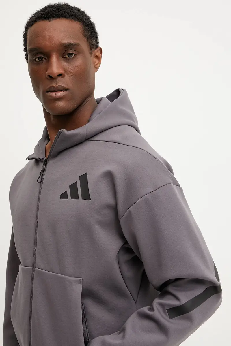 felpa Z.N.E. uomo colore violetto con cappuccio JD2911 miniatura 4