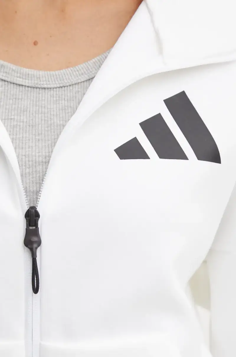 felpa ZNE donna colore bianco con cappuccio JE7849 miniatura 5