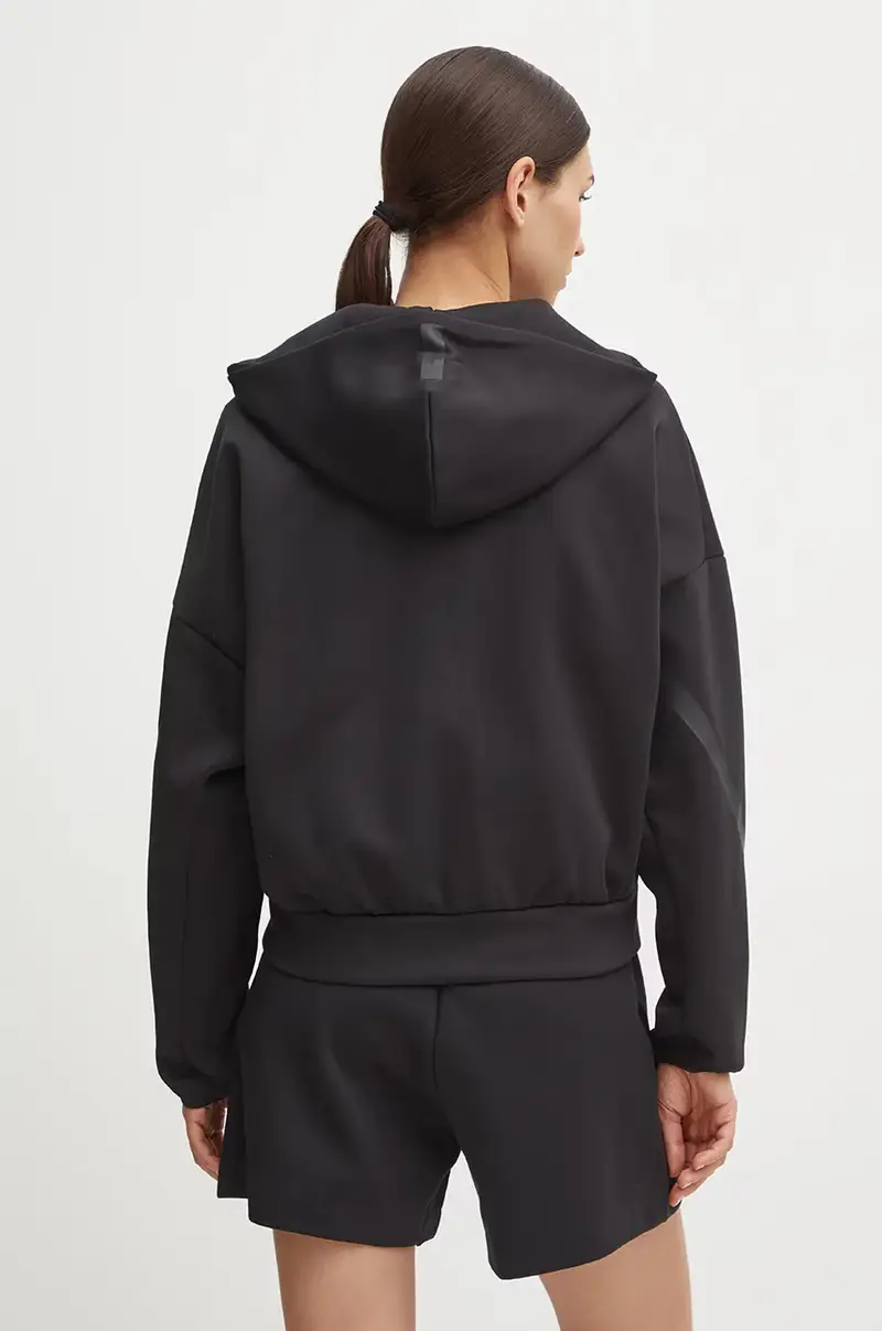 felpa ZNE donna colore nero con cappuccio JE7848 miniatura 3