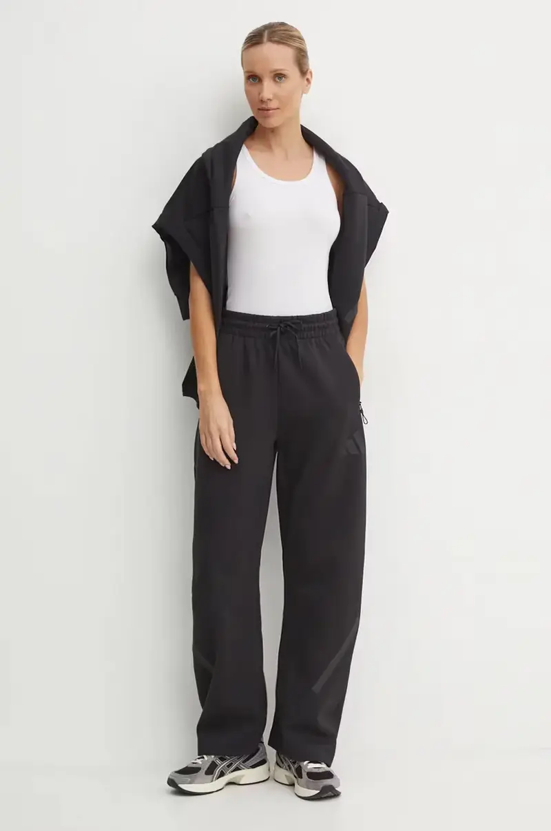 felpa ZNE donna colore nero con cappuccio JE7860 miniatura 2