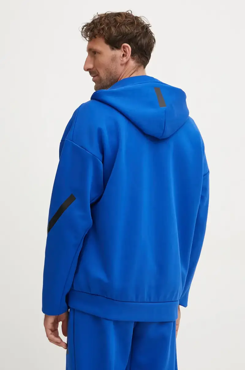 felpa ZNE uomo colore blu con cappuccio JF6388 miniatura 3