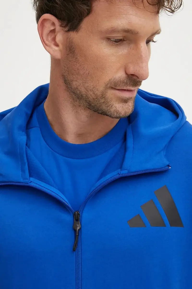 felpa ZNE uomo colore blu con cappuccio JF6388 miniatura 4