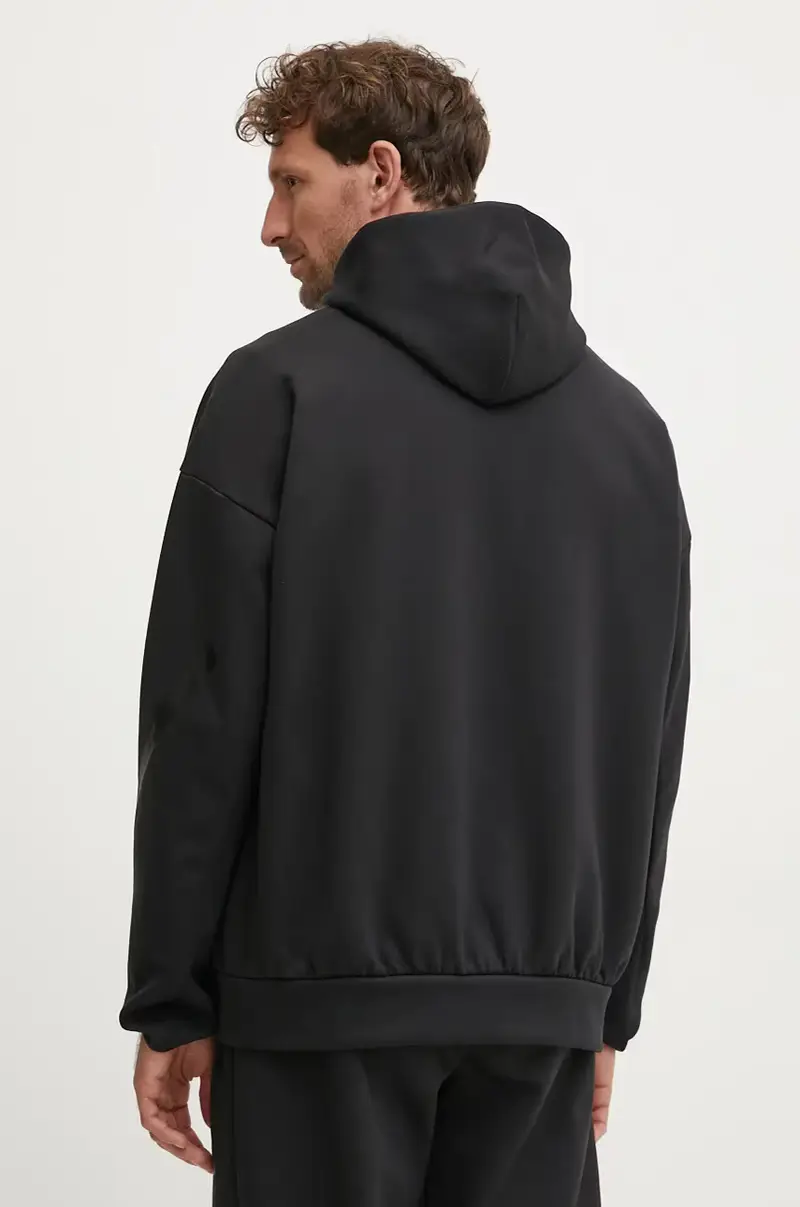 felpa ZNE uomo colore nero con cappuccio JE7537 miniatura 3