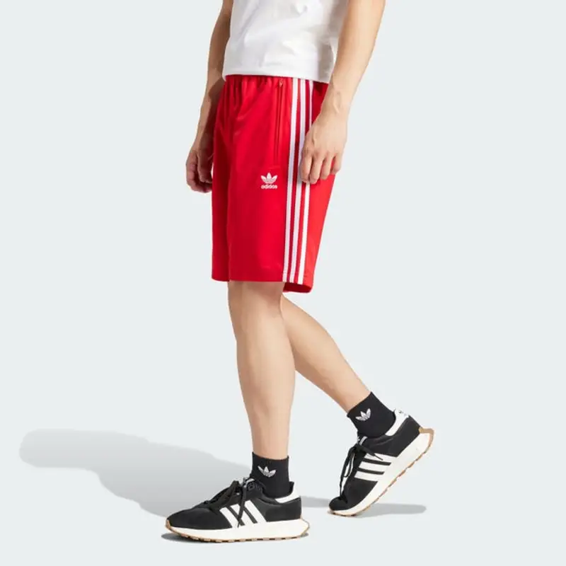 Adidas Firebird male Pantaloncini - Rosso - Tela di cotone - Foot Locker