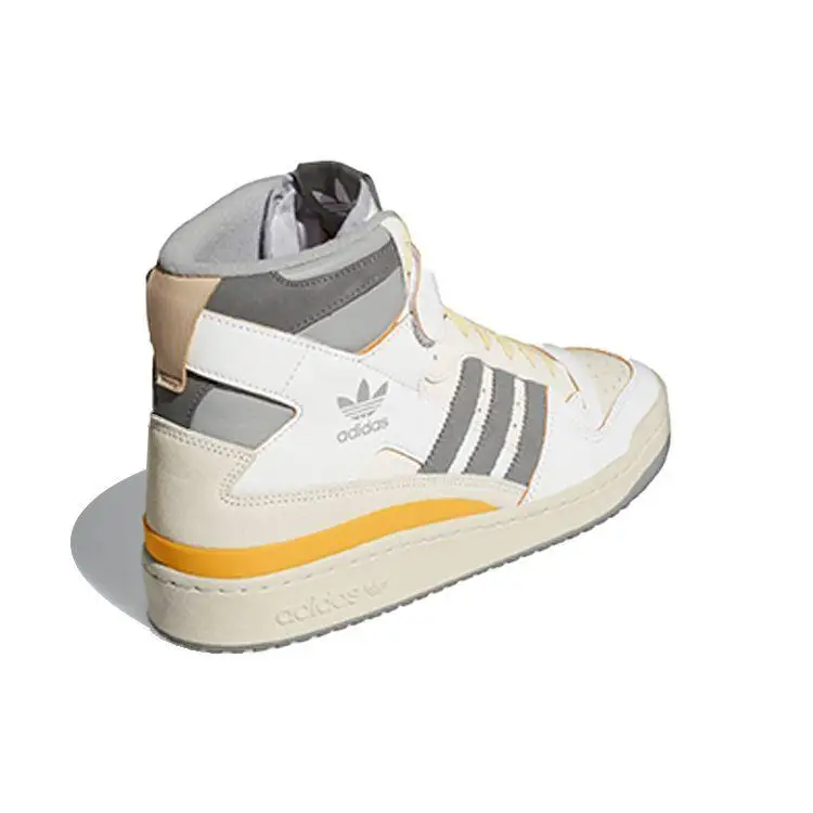 Forum 84 High Bianco Grigio Giallo Sneakers Unisex Bianco-Nuvola Grigio-Medio-Solido GY5727 40⅔ miniatura 2