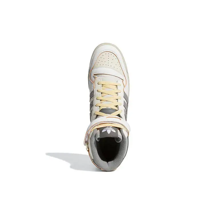 Forum 84 High Bianco Grigio Giallo Sneakers Unisex Bianco-Nuvola Grigio-Medio-Solido GY5727 40⅔ miniatura 4