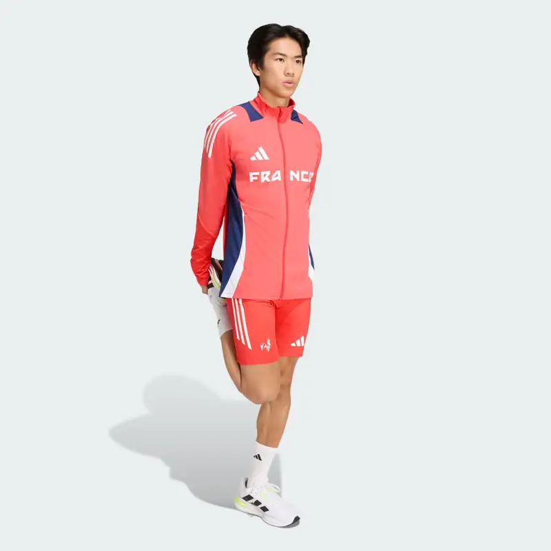 France Running Short Tights Semi Lucid Red miniatura 3