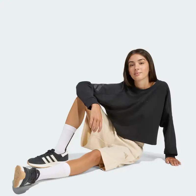 FUTURE ICONS 3 STRIPES PANTALONCINI LUNGHI Crystal Linen miniatura 3