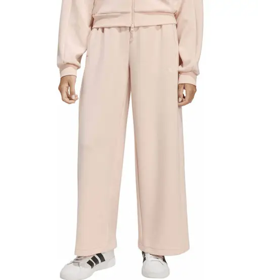 Future Icons 3 Stripes Wide Jr - pantaloni fitness - ragazza Light Pink