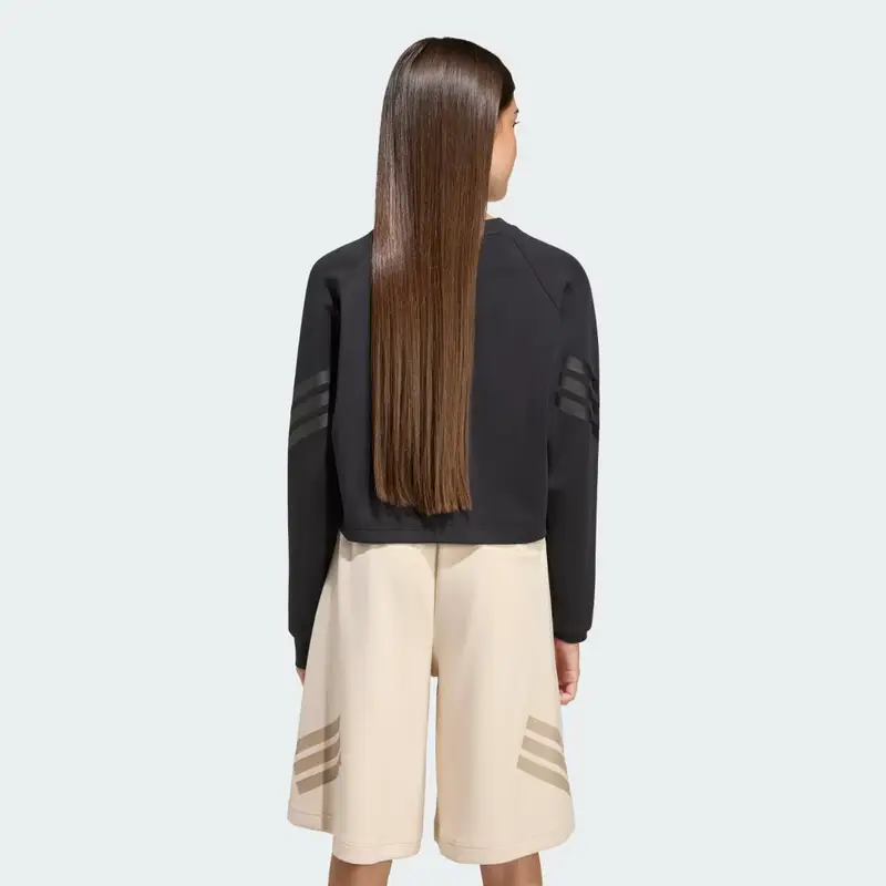 FUTURE ICONS - FELPA A 3 STRISCE CON CAPPUCCIO Black miniatura 2