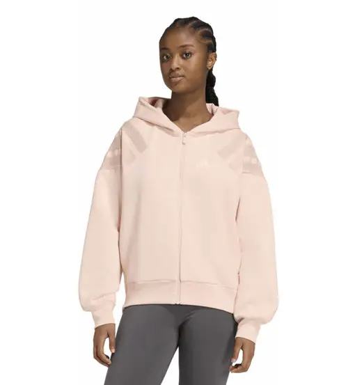 Future Icons Three Stripes W - felpa con cappuccio - donna Light Pink