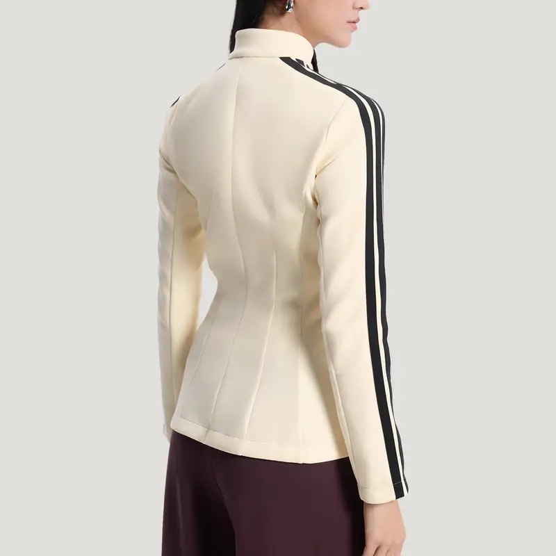 FW25 Samuel Gui Yang Co-Creato Spacer Giacca Sportiva e per il Tempo Libero a Righe Manica Lunga Stile Cinese Nuovo Giacca Donna HY2129 L miniatura 2