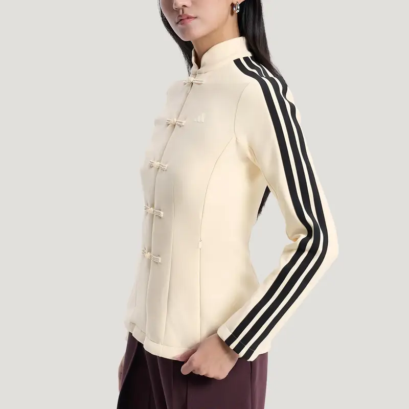 FW25 Samuel Gui Yang Co-Creato Spacer Giacca Sportiva e per il Tempo Libero a Righe Manica Lunga Stile Cinese Nuovo Giacca Donna HY2129 L miniatura 5