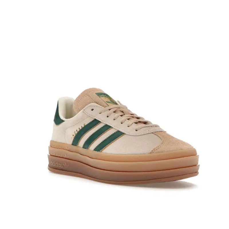 Gazelle Bold Crema Verde Collegiale Sneakers da Donna Bianco Crema Beige Magico ID7056 40 miniatura 2