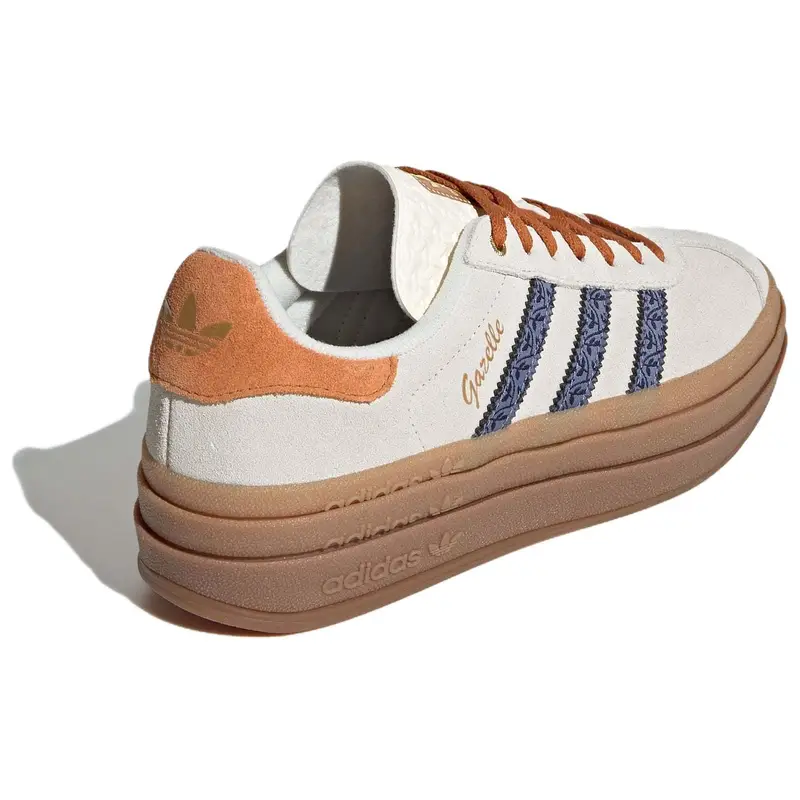 Gazelle Bold Crema Viola Orb Floreale Sneakers da Donna Bianco-Crema Indaco Notte JQ0955 37⅓ miniatura 3