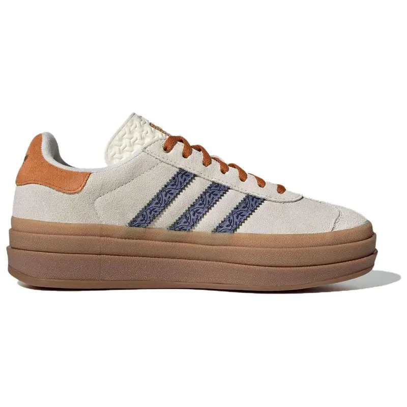Gazelle Bold Crema Viola Orb Floreale Sneakers da Donna Bianco-Crema Indaco Notte JQ0955 37⅓ miniatura 5