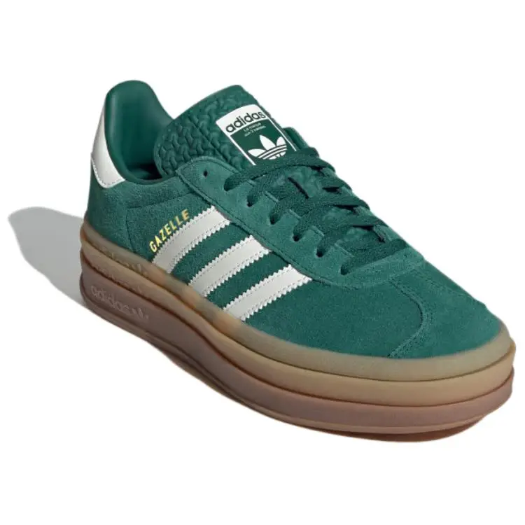 Gazelle Bold Verde Collegiale Sneakers da Donna Bianco Sporco Oro-Metallizzato JI0325 37⅓ miniatura 4