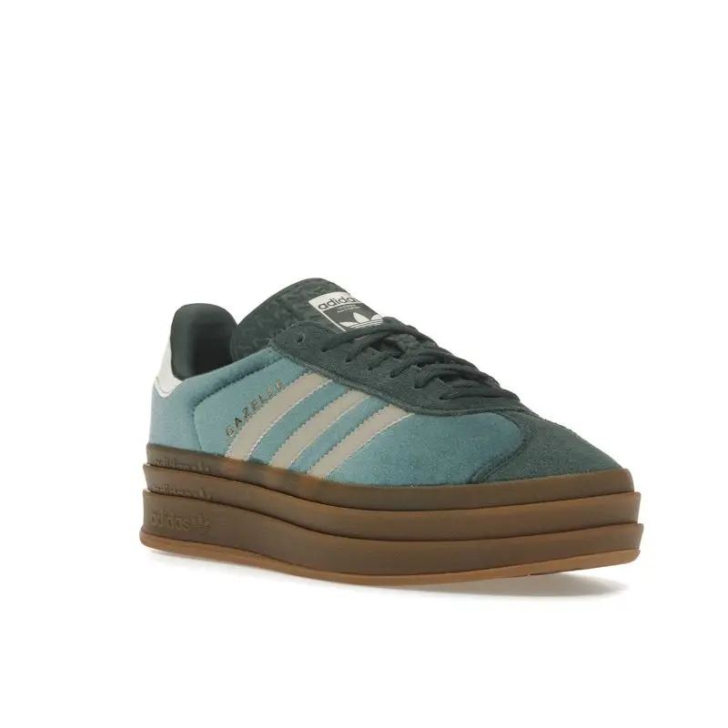 Gazelle Bold Verde Minerale Velluto Sneakers da Donna Grigio Mastice IG4391 38⅔ miniatura 2