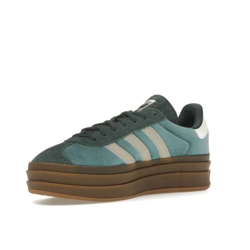 Gazelle Bold Verde Minerale Velluto Sneakers da Donna Grigio Mastice IG4391 38⅔ miniatura 5