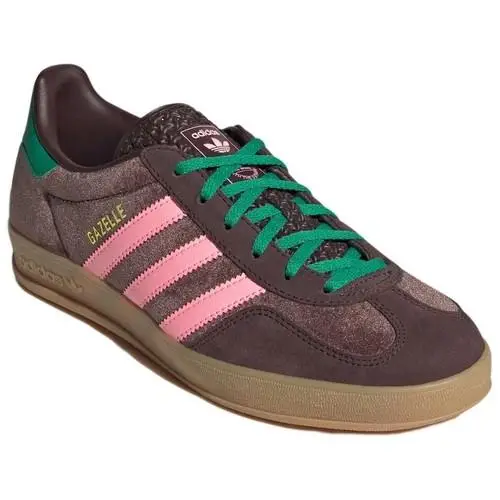 Gazelle Indoor Marrone Scuro Rosa Verde Velluto W - JI2714 Nuova 38 5 miniatura 2