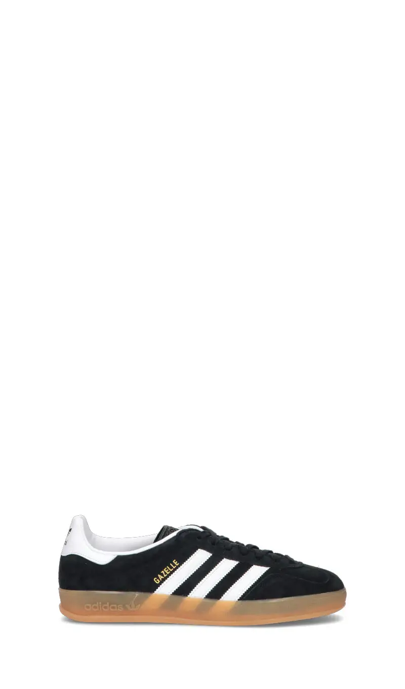 GAZELLE Sneaker uomo nera e bianca in suede Vario