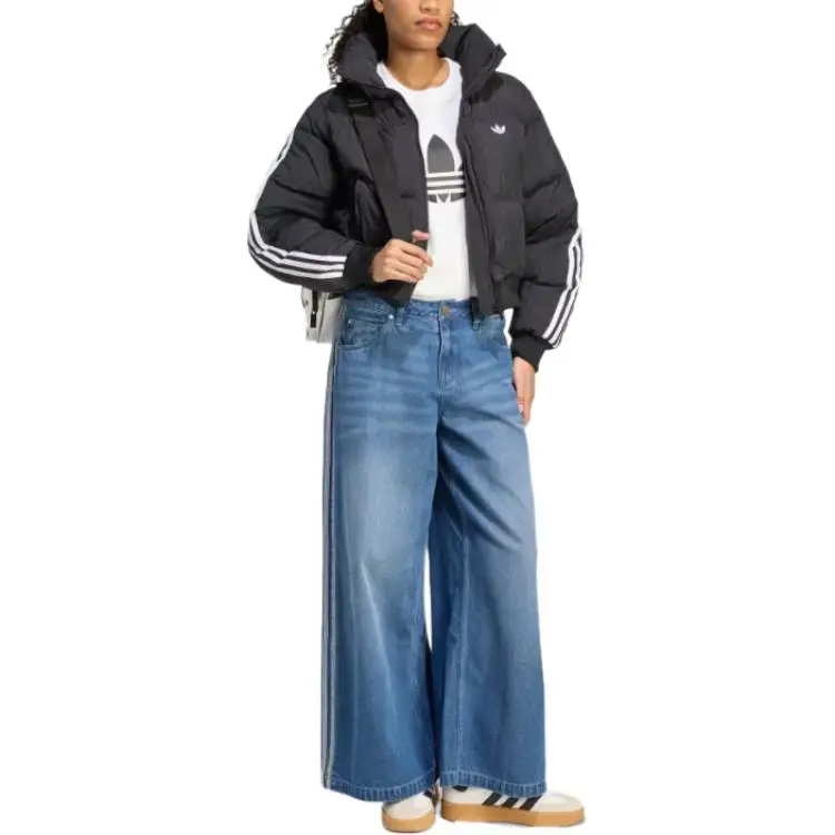 Giacca a maniche lunghe a righe Adidas Originals Adicolor vestibilità ampia da donna JX2970 XS miniatura 4