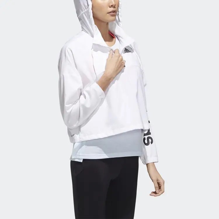 Giacca a vento Adidas da donna con stampa logo Giacca da donna Bianca GD4612 XXL miniatura 4