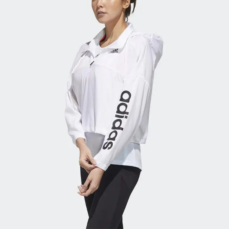 Giacca a vento Adidas da donna con stampa logo Giacca da donna Bianca GD4612 XXL miniatura 5